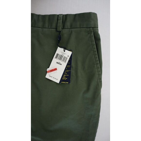 Polo Ralph Lauren Men's 38x34 New Army Olive Green Stretch Chino Suit Pants $148 - Picture 7 of 11